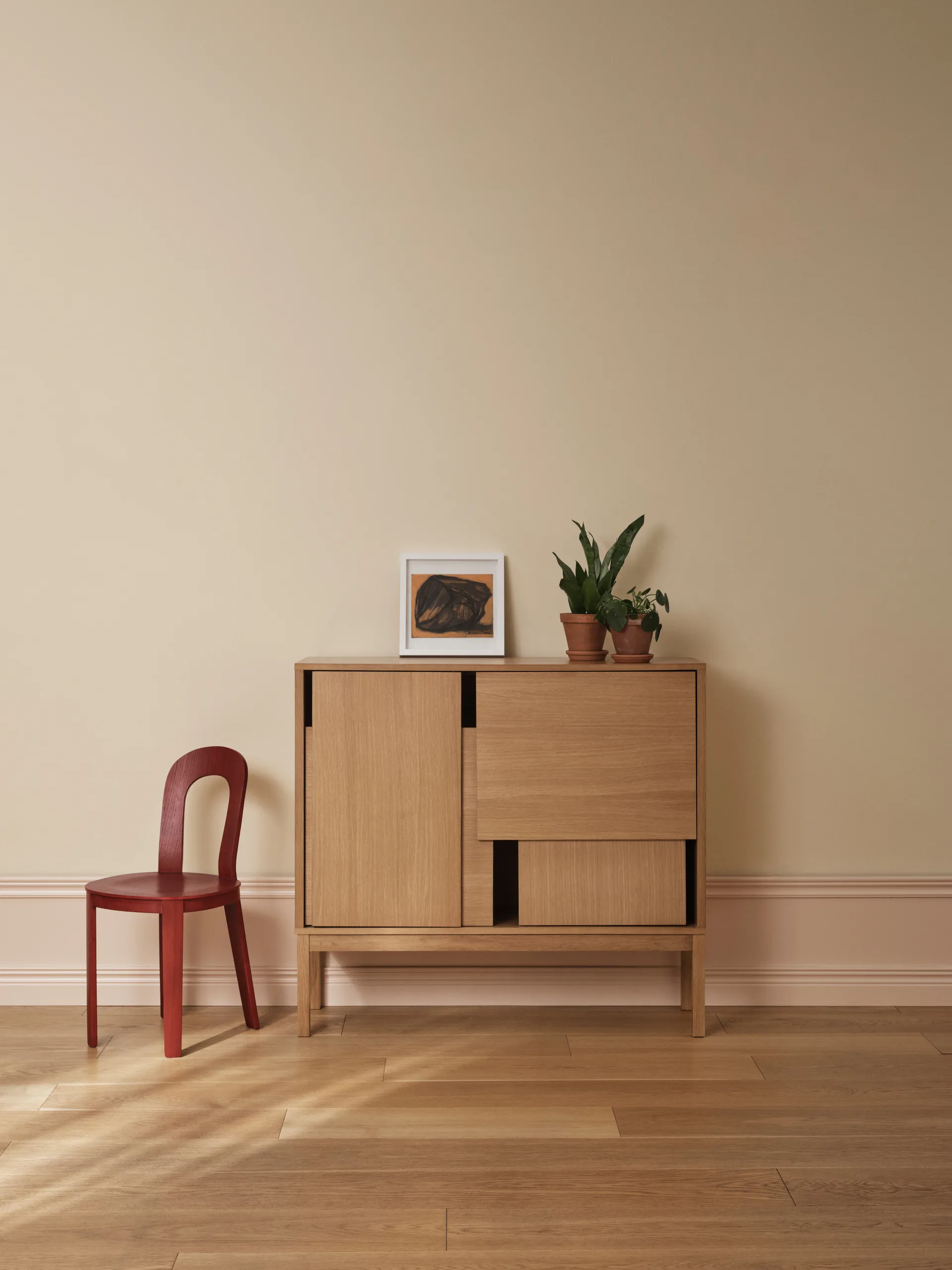 Layer sideboard, Ek, 120x110, med ben Design House Stockholm
