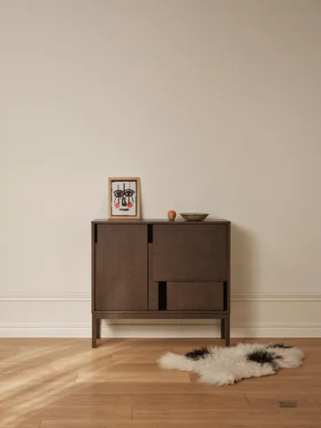 Layer sideboard - Mörk ek, 120x110, med ben - Design House Stockholm