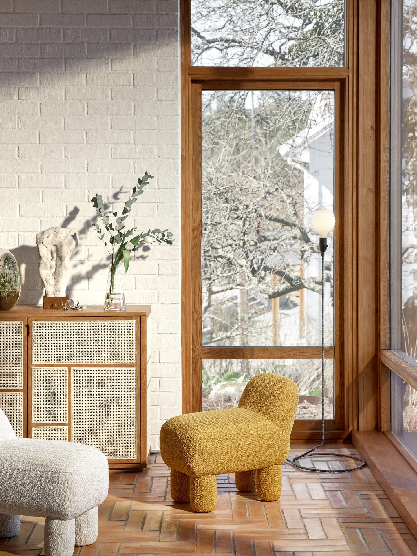 Lulu sittpuff 36x65 cm, Yellow Design House Stockholm