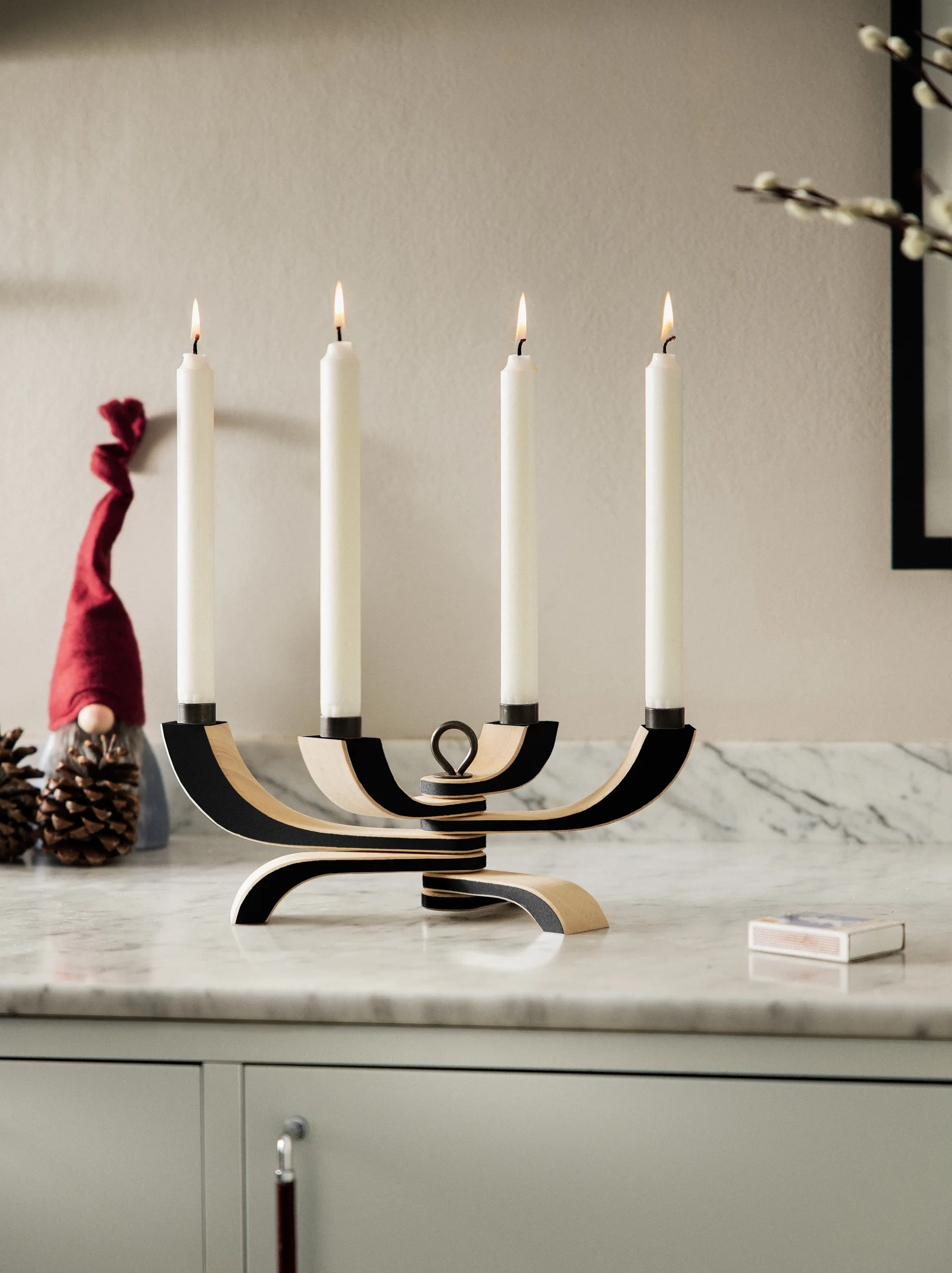 Nordic light ljusstake 4 armar, Svart Design House Stockholm