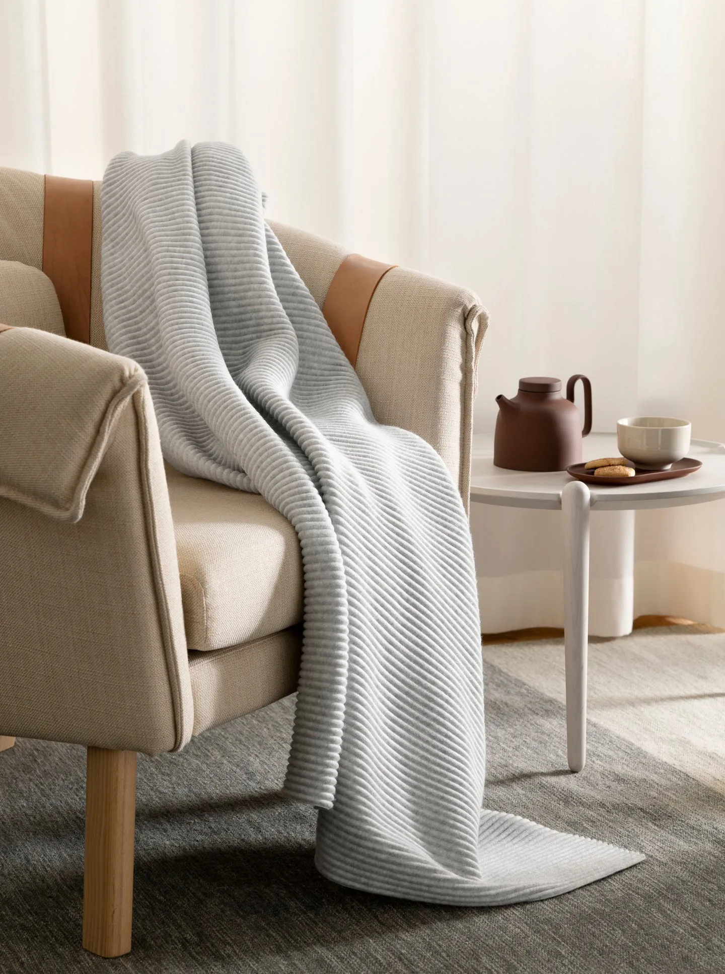 Pleece filt 140x160 cm, Ljusgrå Design House Stockholm