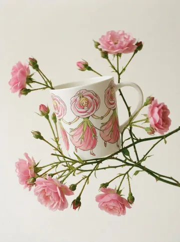 Rose mugg med handtag - 40 cl - Design House Stockholm