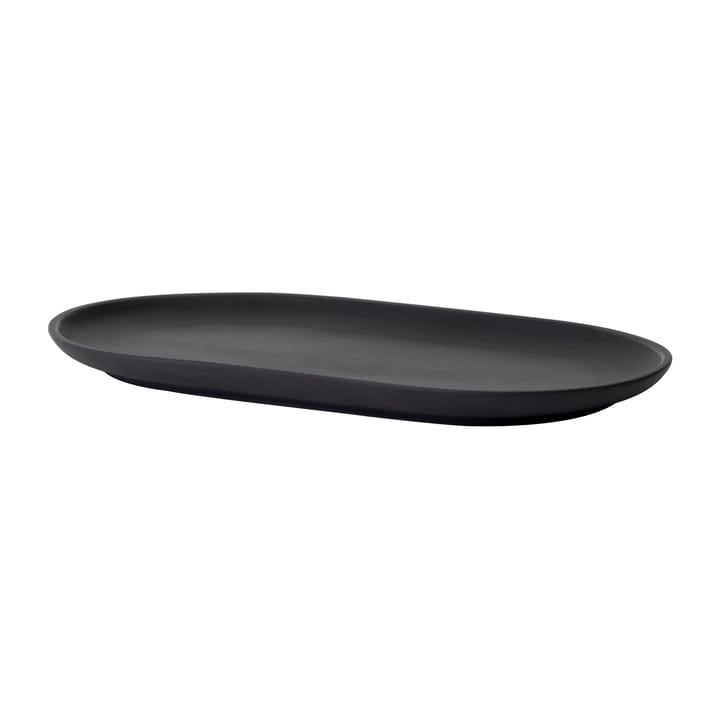 Sand tallrik oval 12,5x20 cm - Black clay - Design House Stockholm