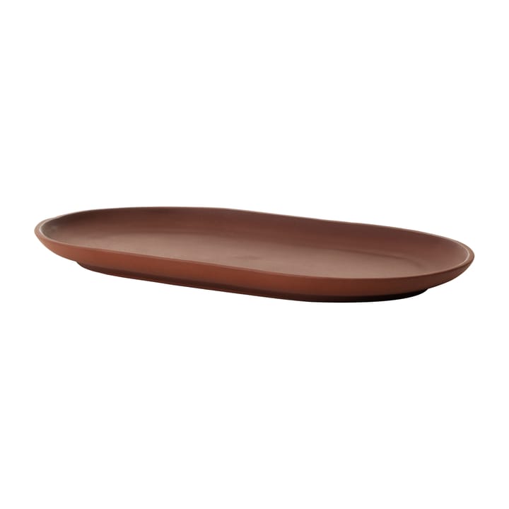 Sand tallrik oval 12,5x20 cm - Red clay - Design House Stockholm