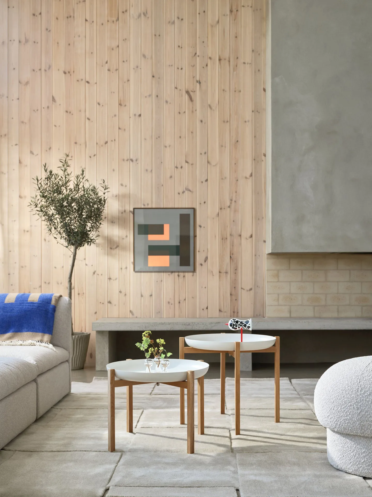 Tablo Table Set sidobord, Low white Design House Stockholm