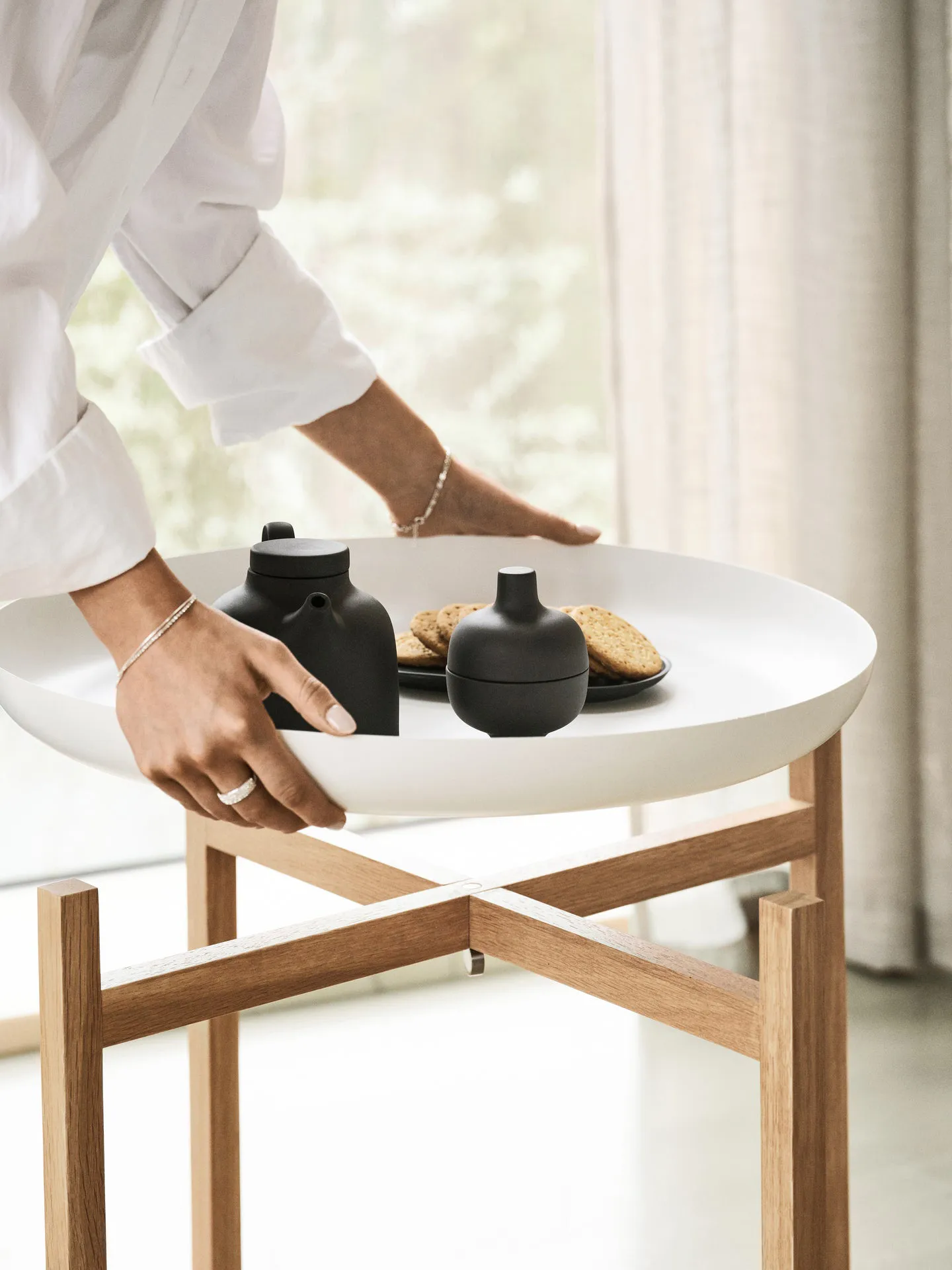 Tablo Table Set sidobord, Low white Design House Stockholm