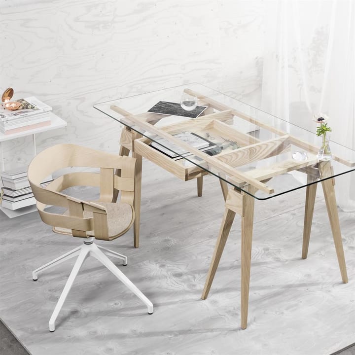 Wick Chair kontorsstol, ask-vita metallben Design House Stockholm
