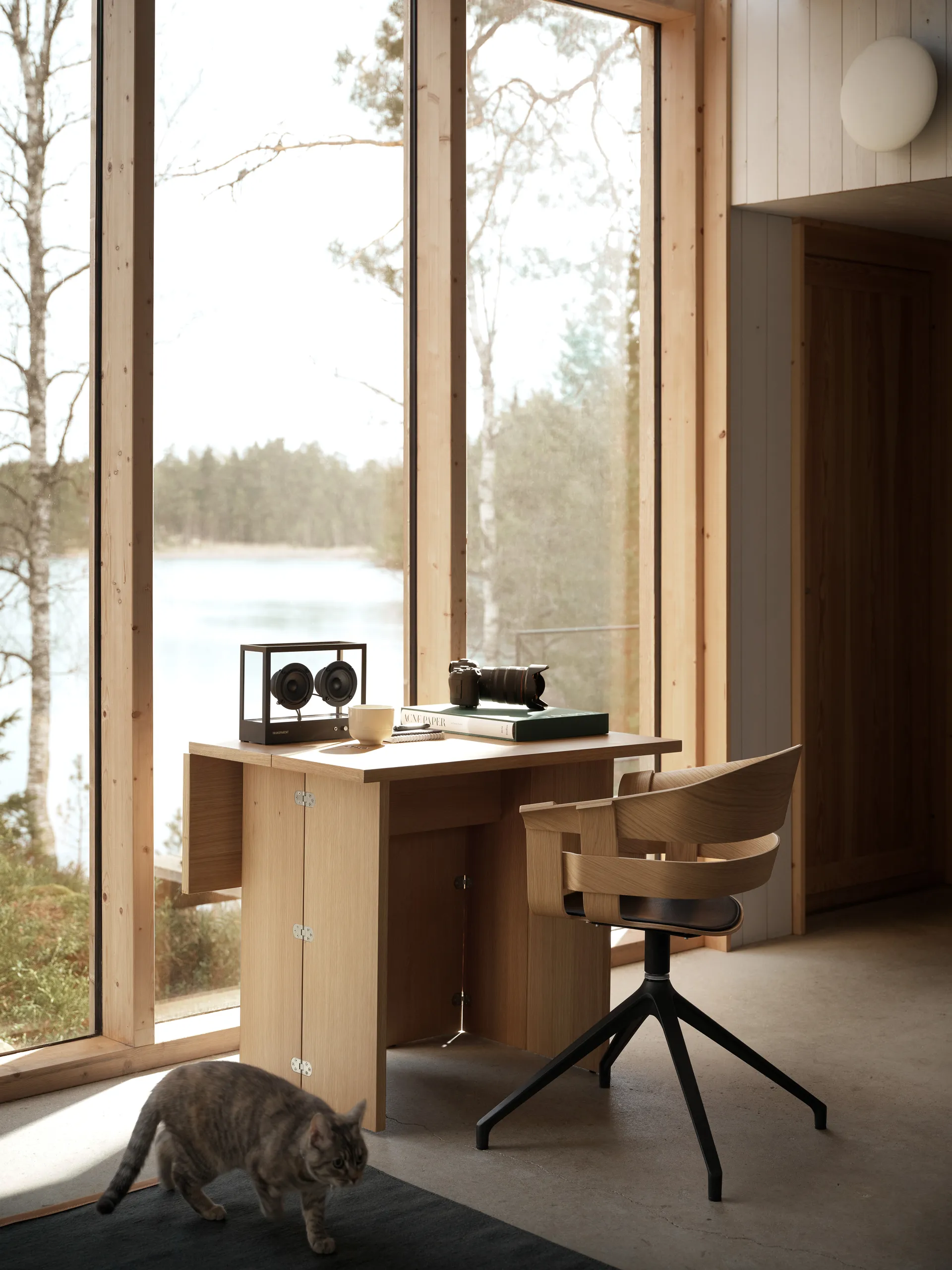 Wick Chair kontorsstol, ek-grå metallben Design House Stockholm