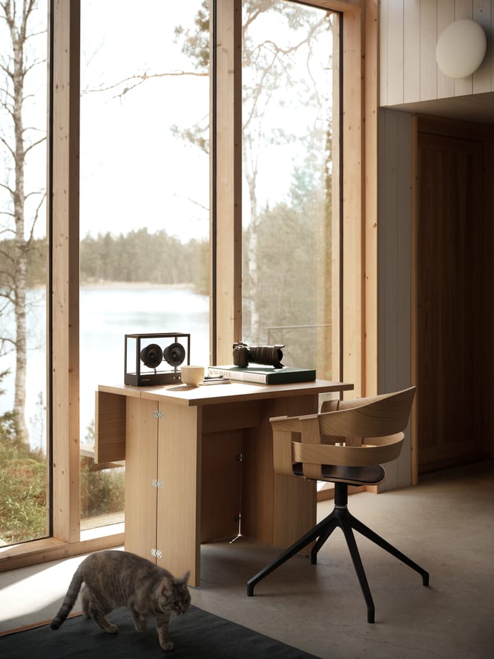 Wick Chair kontorsstol, ek-grå metallben Design House Stockholm