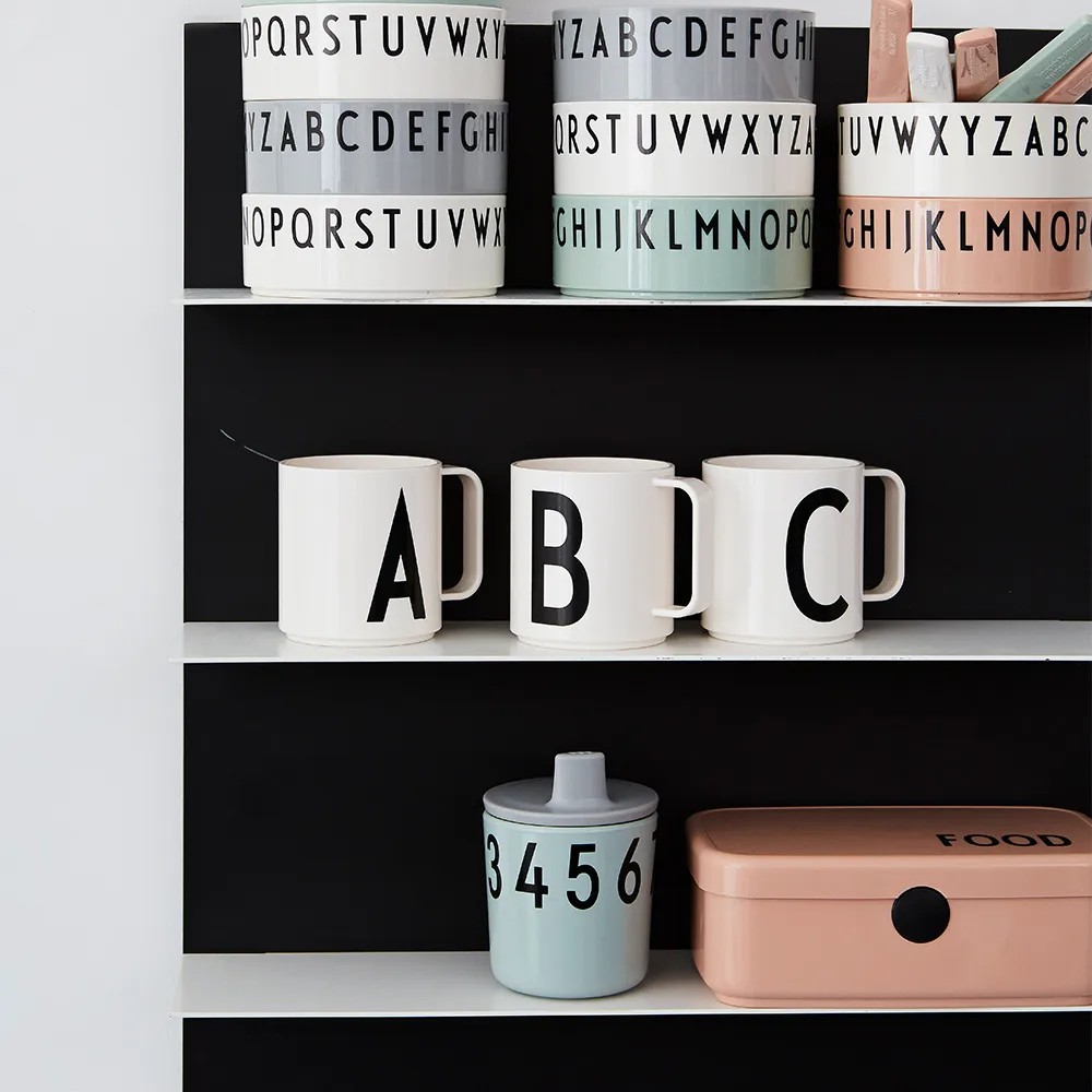 Breakfast Dinner Lunch skål 3-pack, Grön Design Letters