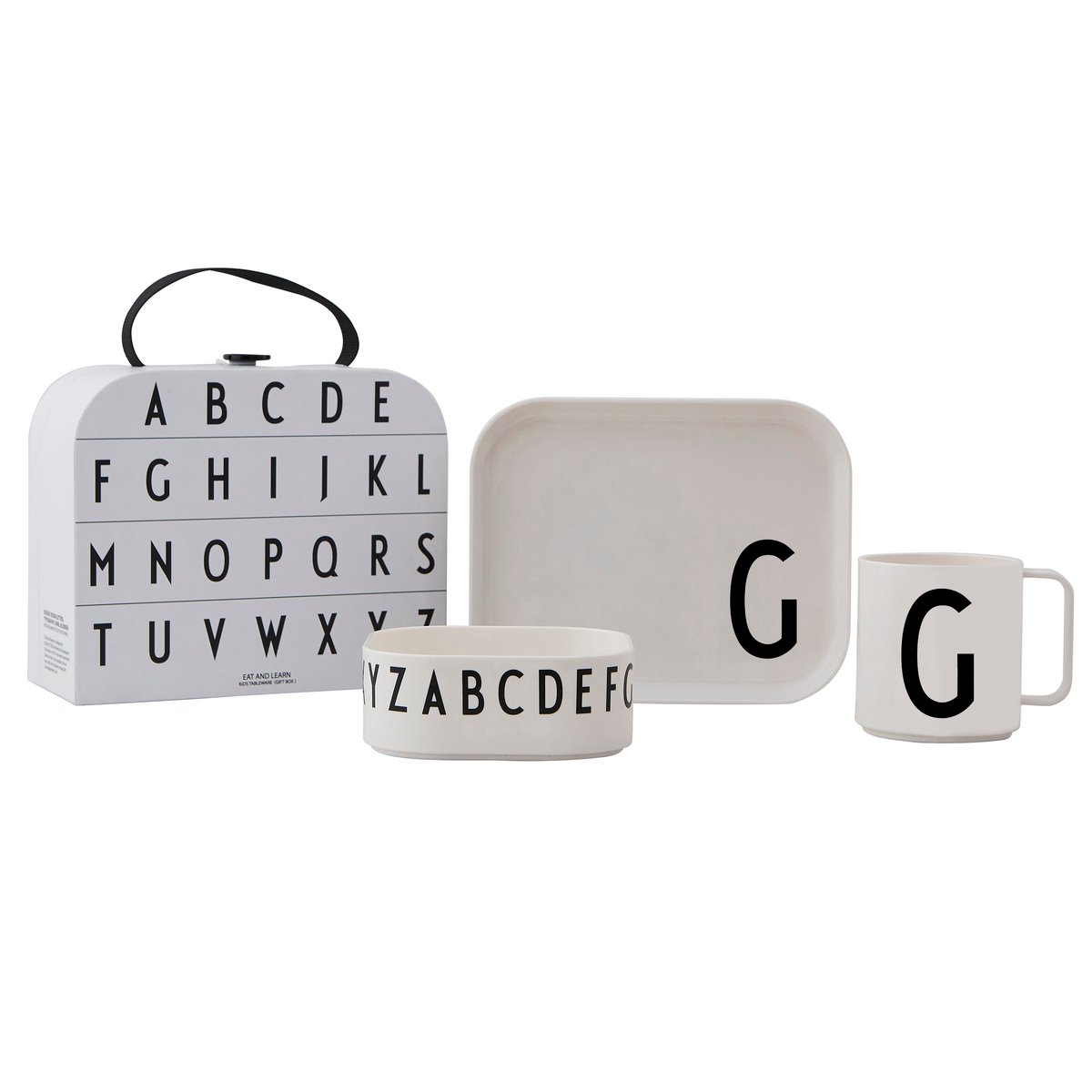 Design Letters barnservis set G | Skandinavisk Design | Barnserviser | Vit