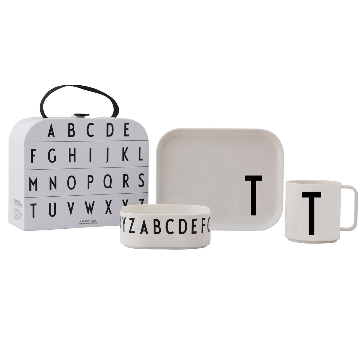 Design Letters barnservis se T | Skandinavisk Design | Barnserviser | Vit