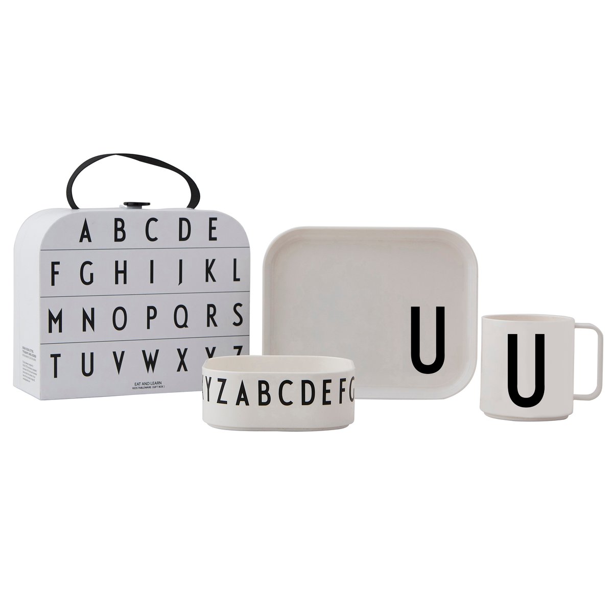 Design Letters barnservis set U | Skandinavisk Design | Barnserviser | Vit