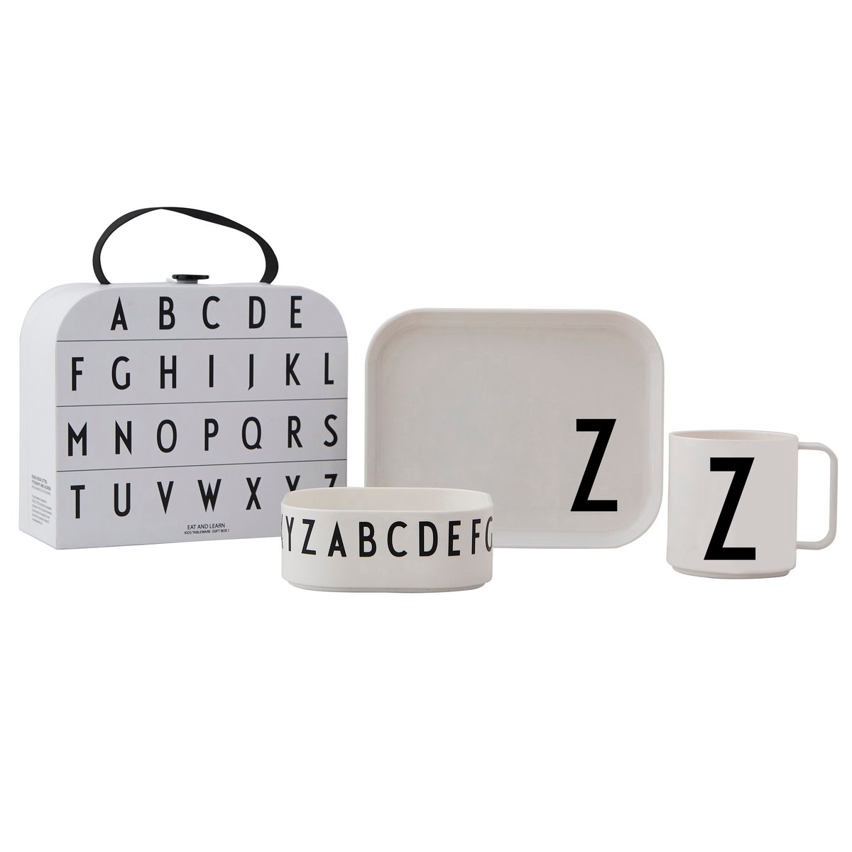 Design Letters barnservis set Z | Skandinavisk Design | Barnserviser | Vit
