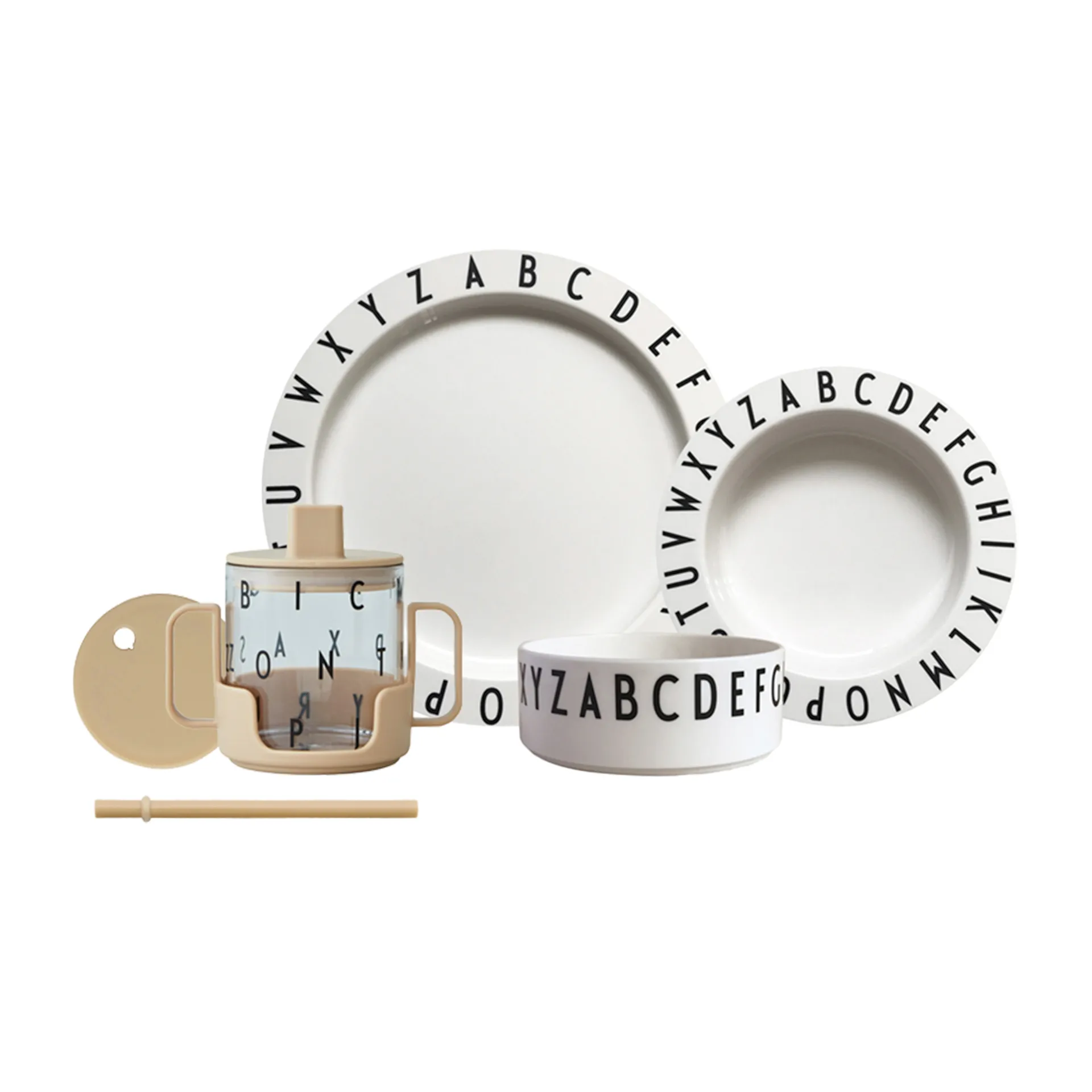Design Letters Eat & Learn gåvoset, Beige-white Design Letters