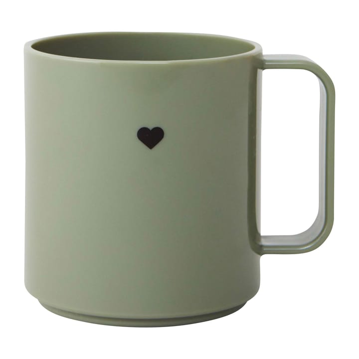 Design Letters Mini Love kopp med handtag, Olive green Design Letters