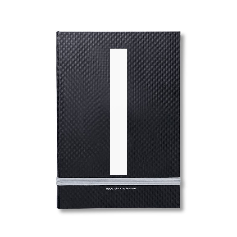 Design Letters personlig anteckningsbok I | Skandinavisk Design | Kalender & Anteckningsblock | Svart
