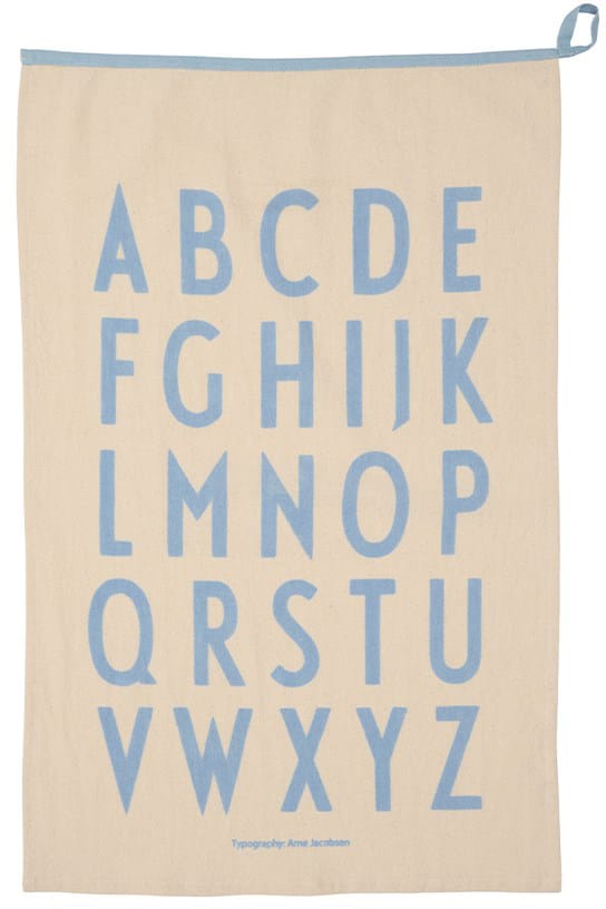 Design Letters Premium classic kökshandduk 50x70cm - ABC-blå - Design Letters