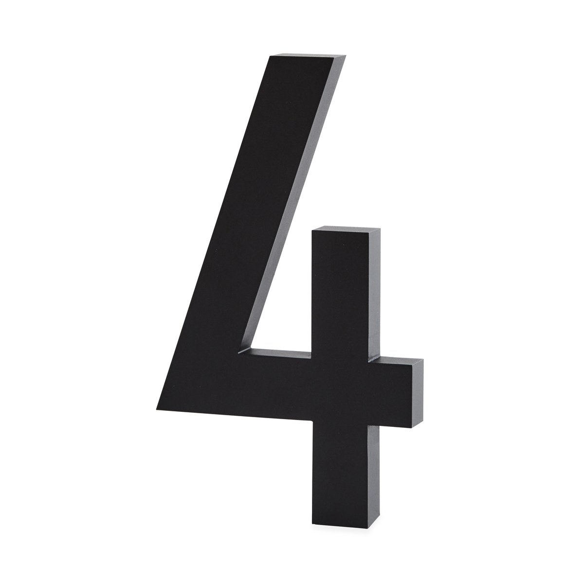 Design Letters siffror aluminium 100 mm 4 | Skandinavisk Design | Barnrumsinredning | Svart