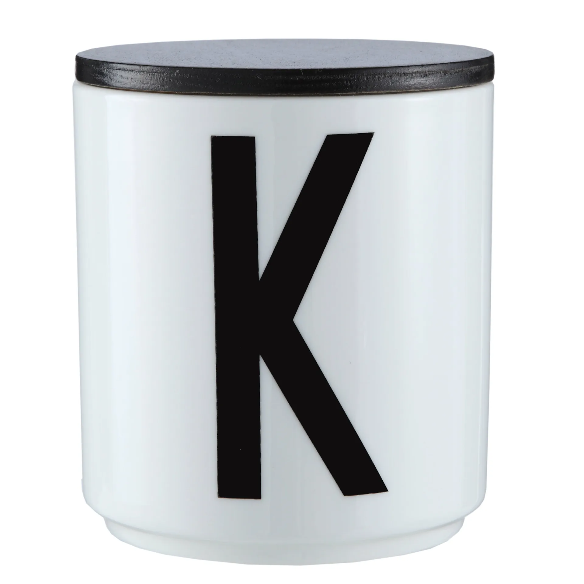 Design Letters trälock Ø 8 cm, svart Design Letters