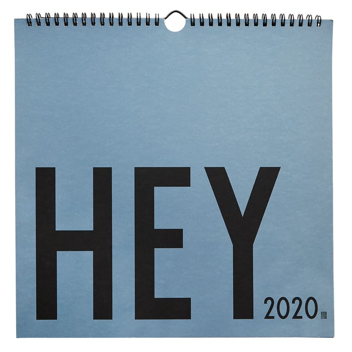 Design Letters väggkalender 2020, Blå Design Letters