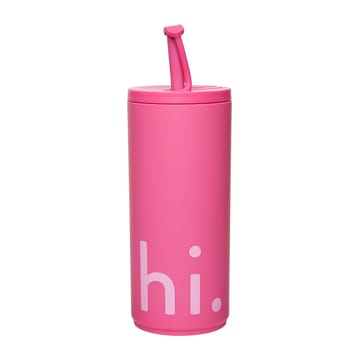 Travel Life termosflaska med sugr�ör 50 cl - Hi-cherry pink - Design Letters