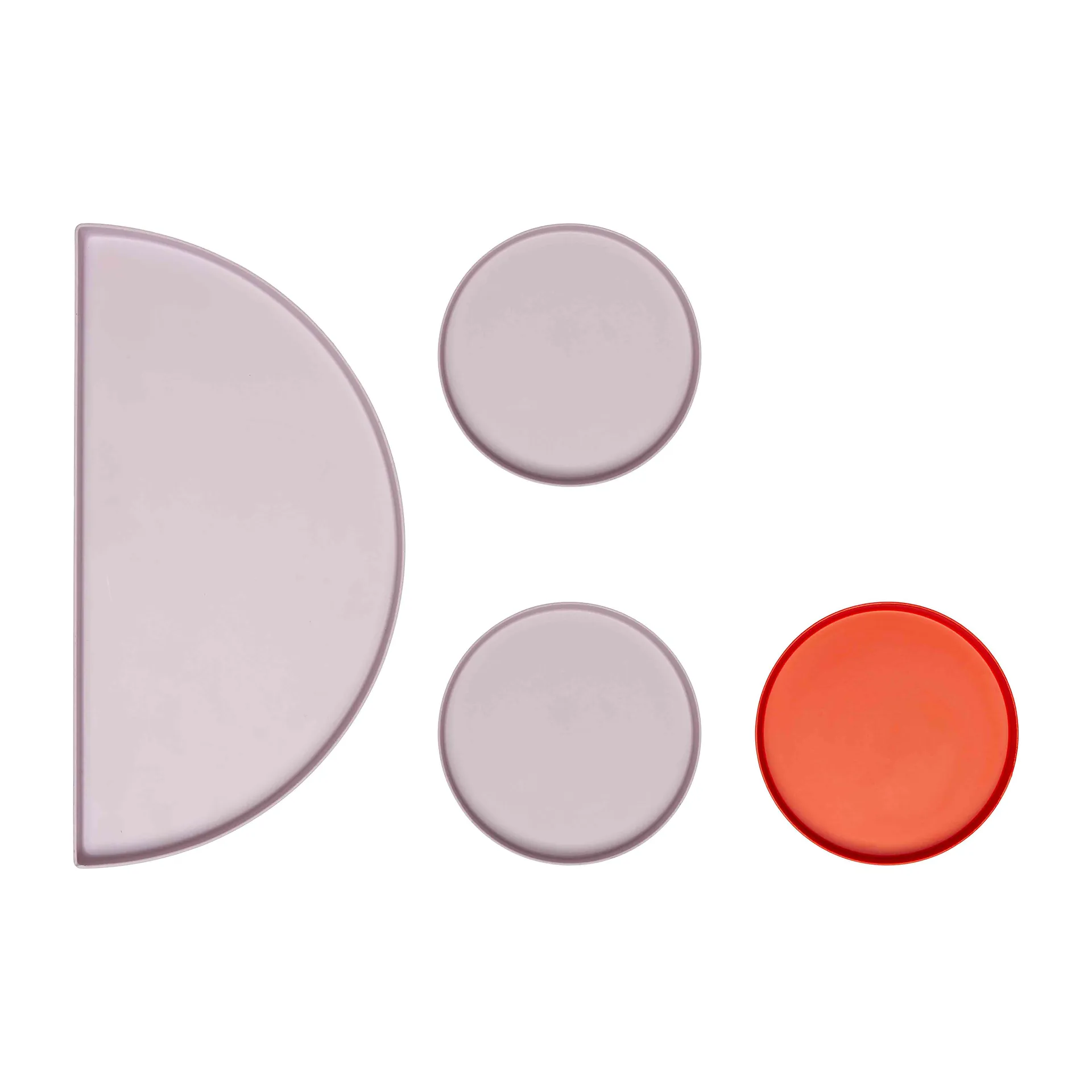 Treasure Trays bricka set om 4, Lavender-terracotta Design Letters