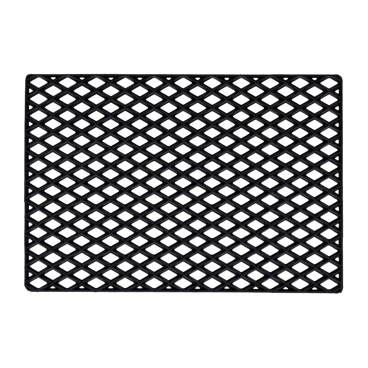 Dixie Black grid dörrmatta 45x75 cm | Skandinavisk Design | Dörrmattor | Svart