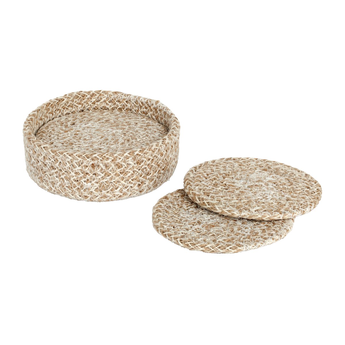 Dixie Ella glasunderlägg o10,5 cm 6-pack Beige | Skandinavisk Design | Glasunderlägg | Beige