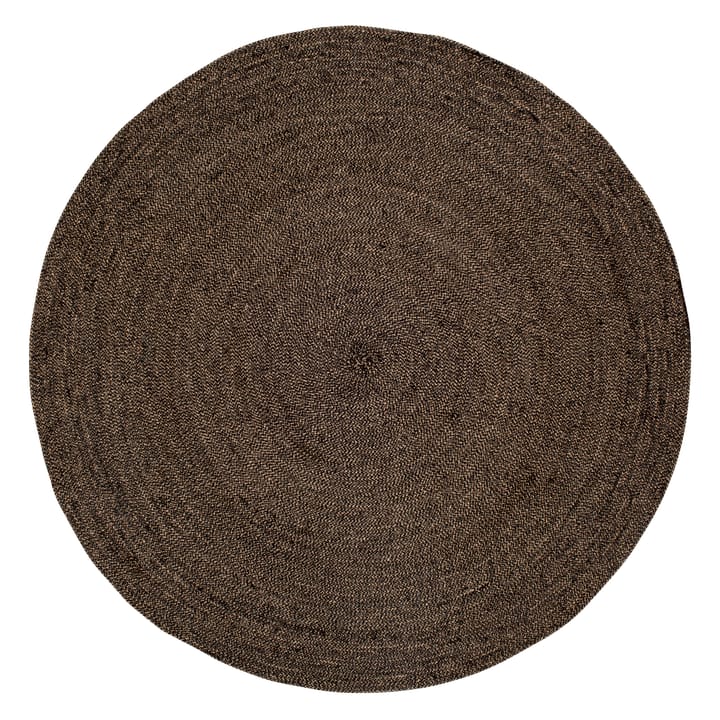 Ella matta Ø125 cm - Svart-natur - Dixie