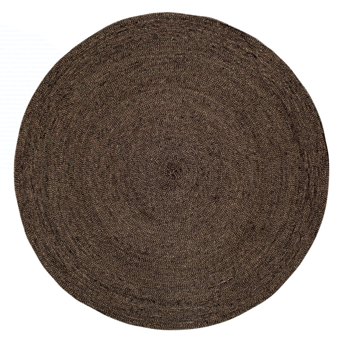 Dixie Ella matta o125 cm Svart-natur | Skandinavisk Design | Runda mattor | Svart