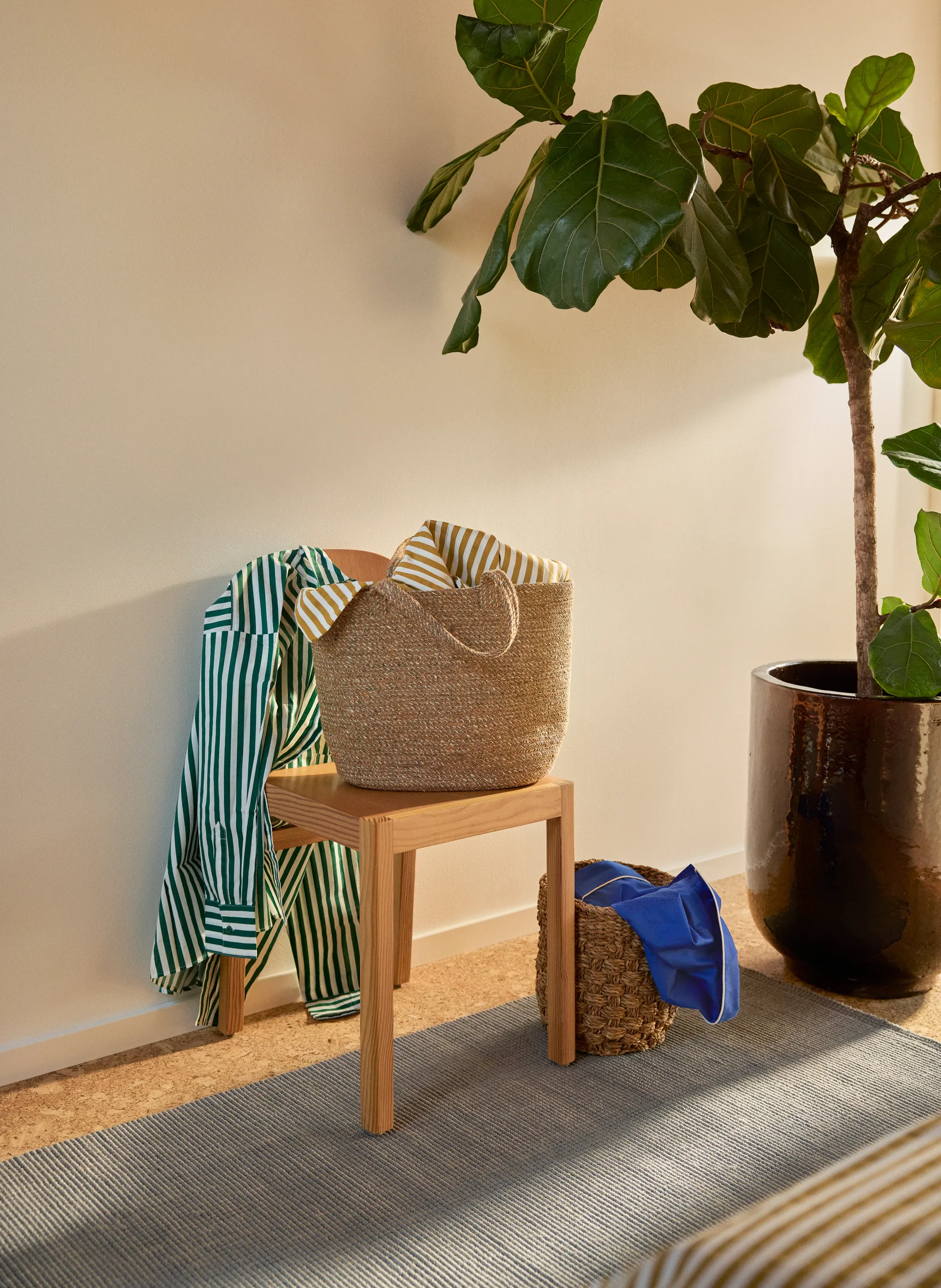 Fiona jutematta 80x180 cm, Cement grey Dixie