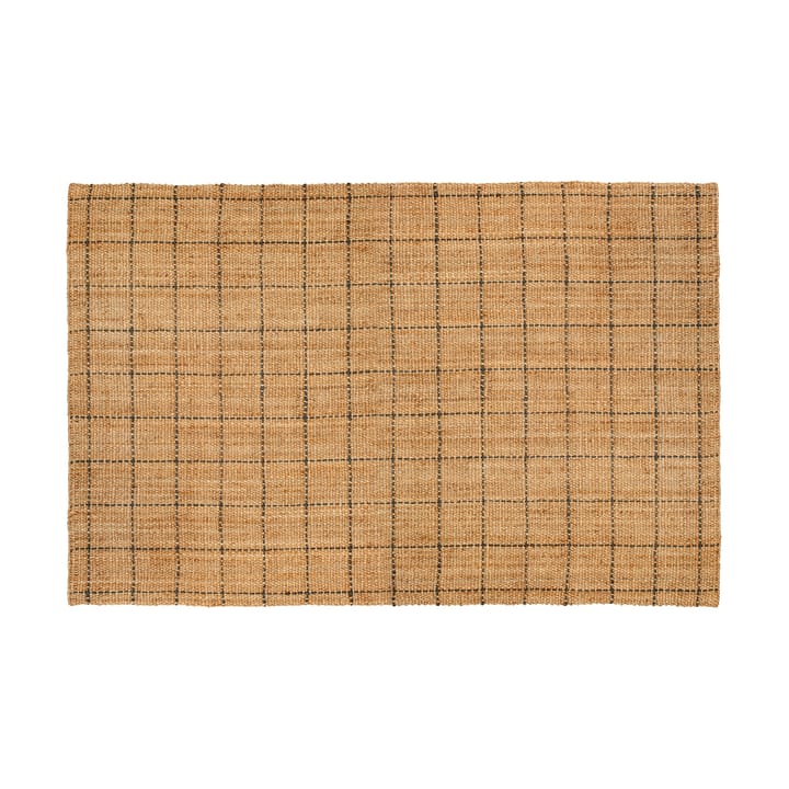 Freja jutematta rutig 190x290 cm - Natural-dark grey - Dixie