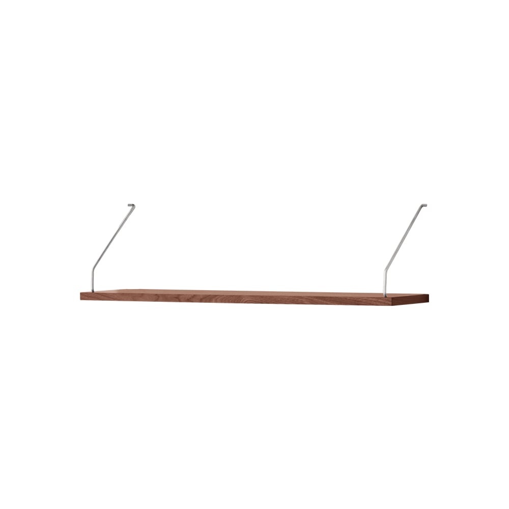 DK3-Royal hyllplan valnöt olja, inkl 2 hyllbärare i stål, 30cm