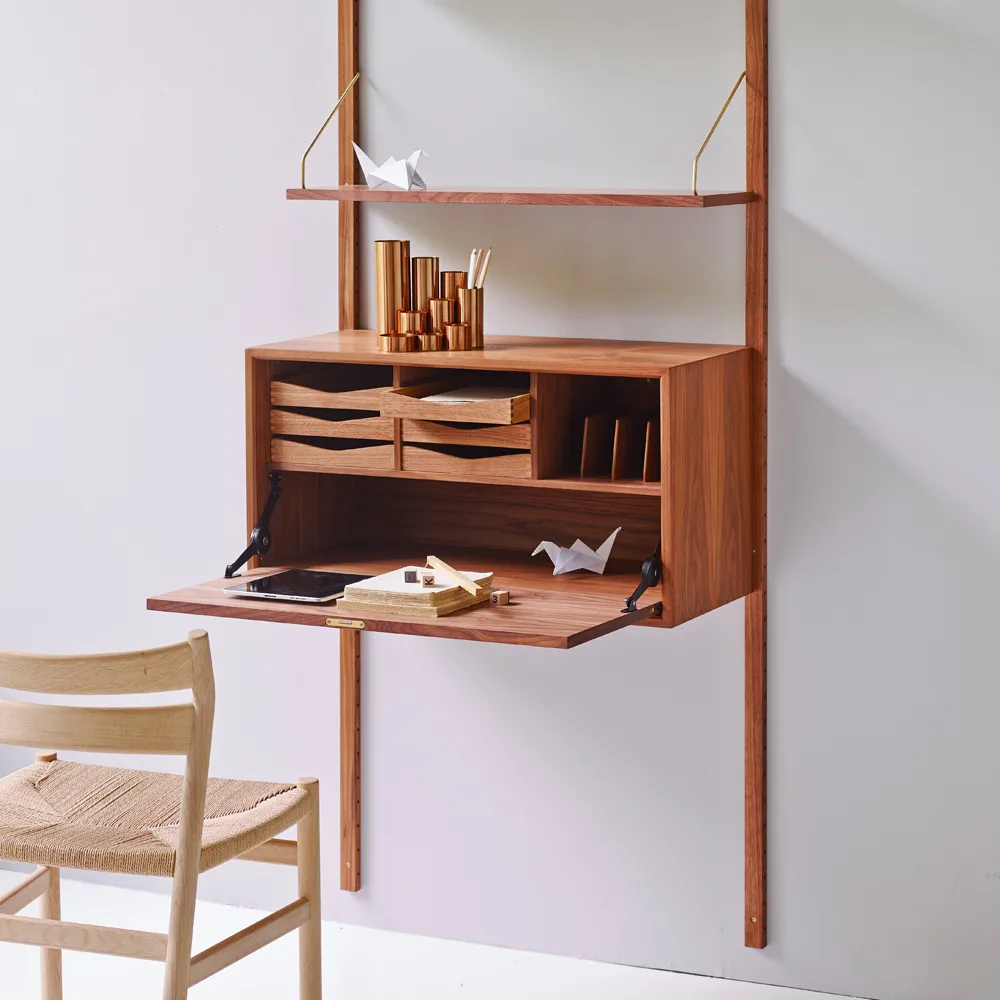 DK3-Royal skåp, valnöt olja, 2 skjutdörrar, 1 hylla dk3