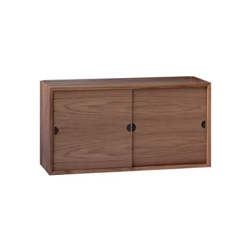 DK3-Royal skåp - valnöt olja, 2 skjutdörrar, 1 hylla - dk3