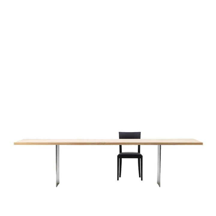 DK3_3 matbord, ek olja, borstade stålben, 240cm dk3