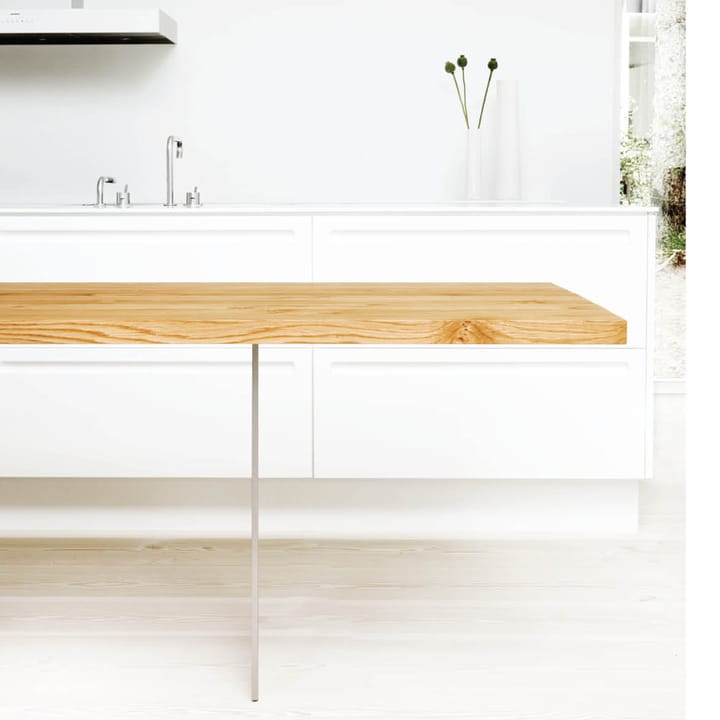 DK3_3 matbord, ek olja, borstade stålben, 240cm dk3