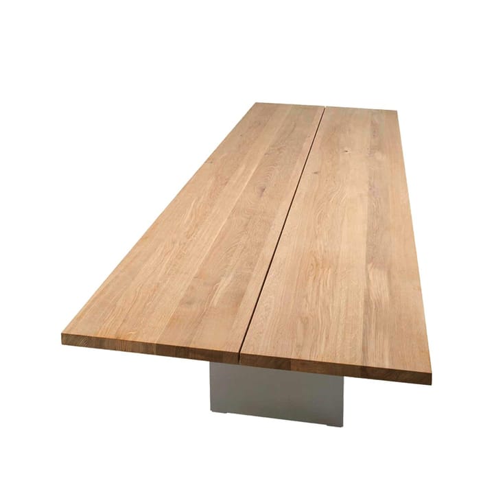 DK3_3 matbord, ek olja, borstade stålben, 240cm dk3