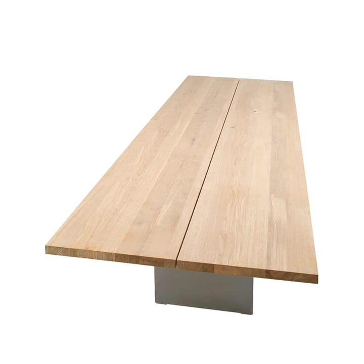 DK3_3 matbord - ek såpa, borstade stålben, 220cm - Dk3
