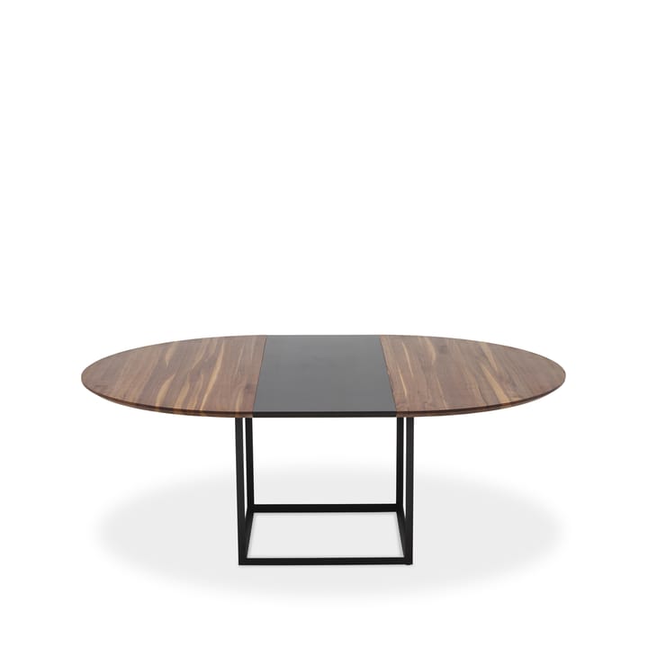 Jewel matbord runt - valnöt, svartlackat stålstativ, ø160cm - dk3
