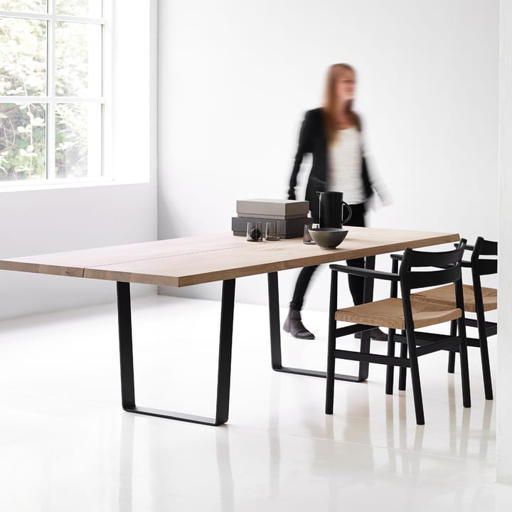 Lowlight matbord - vildek olja, svart metallstativ, 240 cm - Dk3