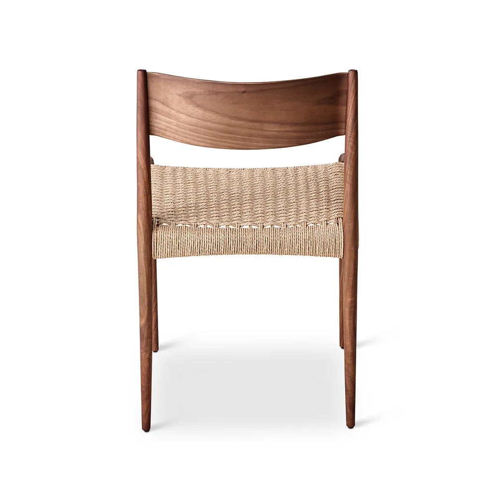 Pia stol, valnöt olja, naturflätad sits dk3