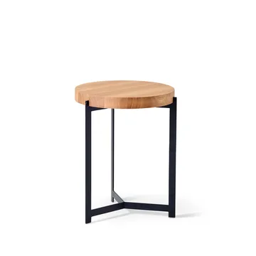 Plateau soffbord - ek olja, svartlackat stål, mellan - dk3