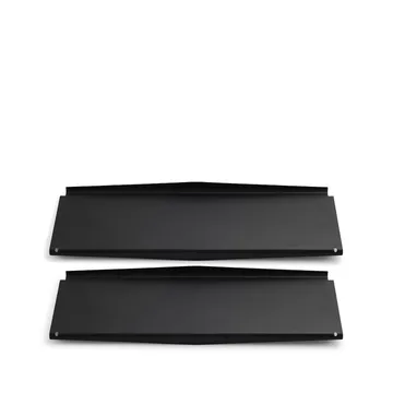 Ultra hyllplan - svart, 2-pack, d.22 cm - dk3
