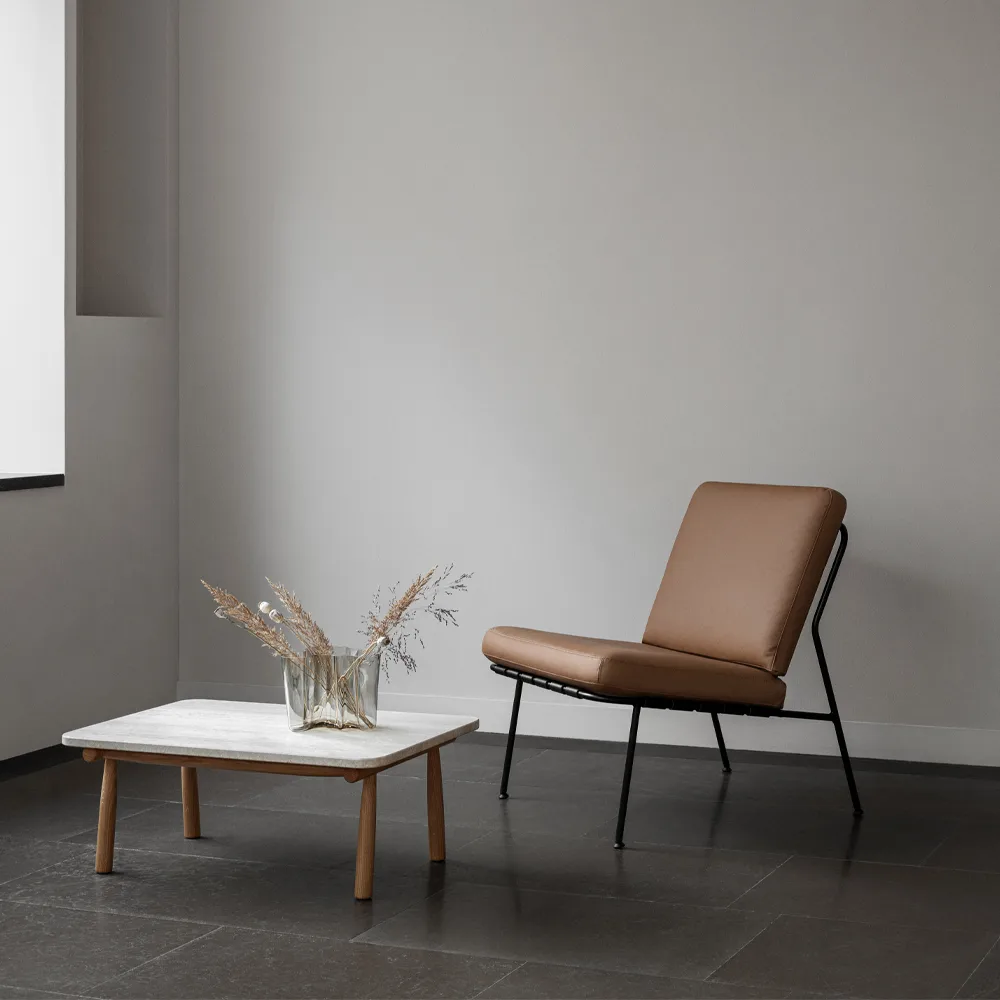 Domus Steel fåtölj, läder elmosoft 43054 brun Dux