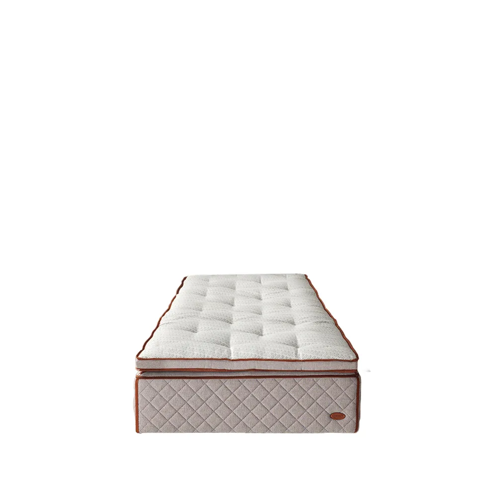 Dux 1001 ramsäng, Vit/brun fast 105x200 cm Dux