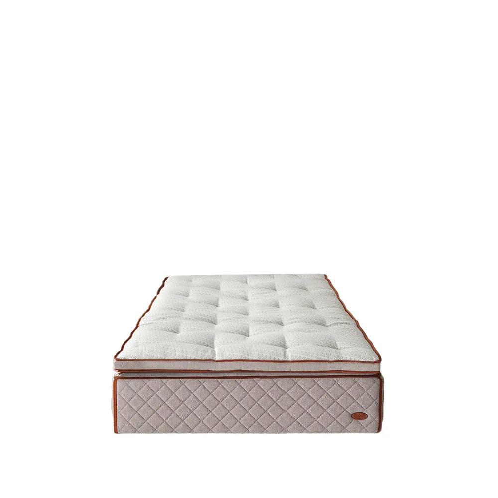 Dux 1001 ramsäng, Vit/brun fast 140x200 cm Dux