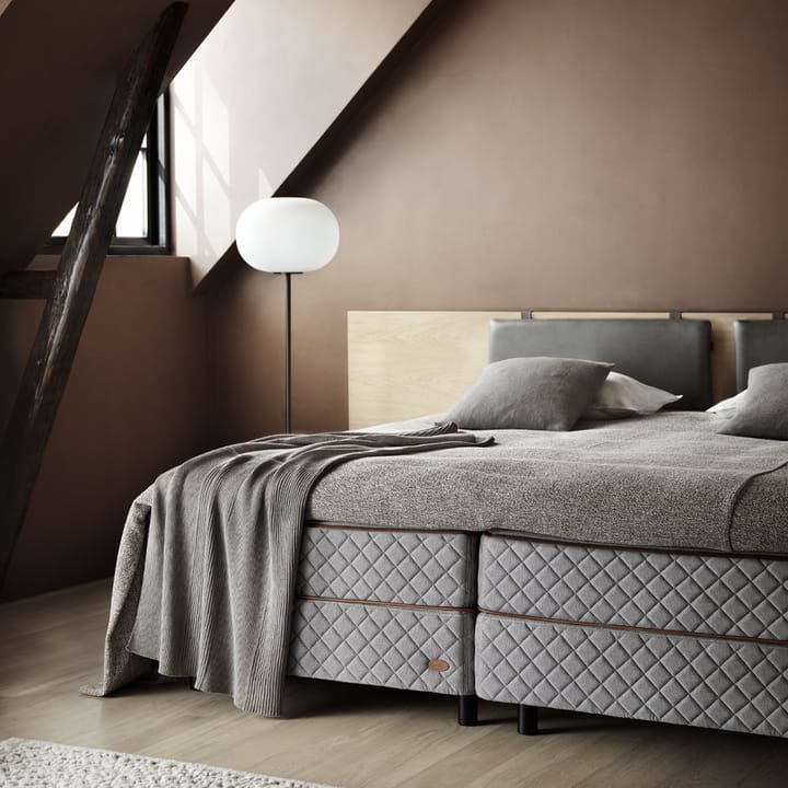 Dux 5005 kontinentalsäng, vit/brun, fast, 180x200cm Dux