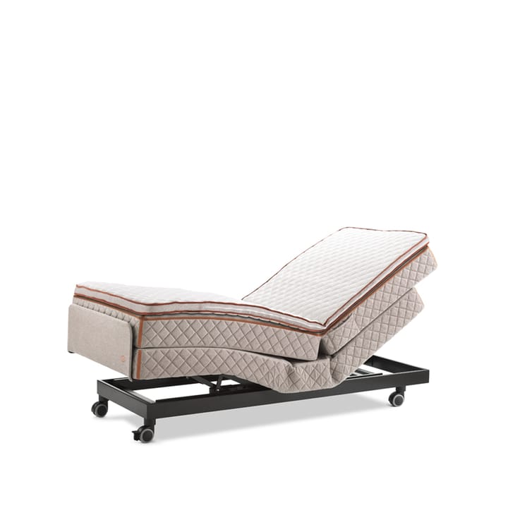 DUX Axion ställbar säng, vit/brun 90x200cm medium Dux